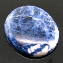 32.6Ct Natural Picture Sodalite Oval Cabochon Gemstone - £19.12 GBP