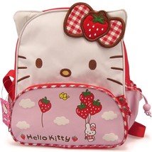 Sanrio  Cute   Schoolbag Strawberry Bow Backpack Thickened Ox Cloth Girl Kawaii  - £108.93 GBP