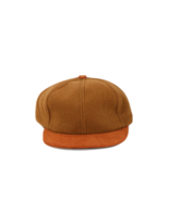 NOS Vtg 90s Streetwear Youth Blank Wool Short Brim Strapback Hat Cap Tan... - $654.92 MXN