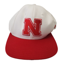 Adidas Nebraska Huskers Youth&#39;s Sideline Snapback Hat White-Red One Size - £11.62 GBP
