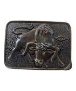 Rare DOW Bull Belt Buckle 3&quot; Stock Market Wealth Jones 1970s - €59,68 EUR