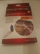 Universal Light Clips Works On Gutters, Shingles &amp; Titles 25 Clips - £12.69 GBP