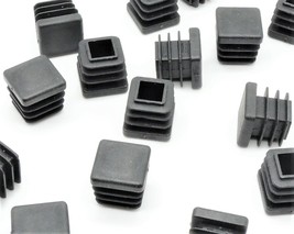 5/8&quot; Inch Square Tube End Plugs  5/8&quot; Chair Glide  Blanking Tube Cap  Black   - £8.56 GBP+