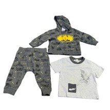 Batman Baby Outfit 6-9 Months Shirt Hoodie Pants DC Superhero  - £7.39 GBP