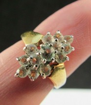 Estate Sale! 18K GOLD plated RHINESTONES band ring 18kgersc womens size 6 - $29.99