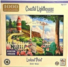 Coastal Lighthouses LOOKOUT POINT by HENRY PETERSEN 1000 Piece Jigsaw Pu... - £4.74 GBP