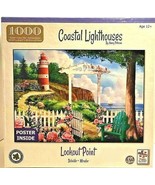 Coastal Lighthouses LOOKOUT POINT by HENRY PETERSEN 1000 Piece Jigsaw Pu... - £4.69 GBP