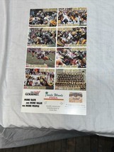 Green Bay Packers 1995 Nfc Central Champions Sentry Game Day Giveaway Sheet - £15.41 GBP