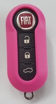 New Rose Pink Case For Fiat 500 3 Button Remote Flip Key Fob LTQF12AM433TX - £4.14 GBP