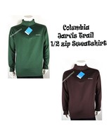 COLUMBIA NEW MEN&#39;S JARVIS TRAIL EXS HALF ZIP FLEECE SHIRT GREEN MAROON N... - $34.12 CAD