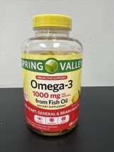 Spring Valley Omega-3 Fish Oil Soft Gels, 1000 Mg, 120 Count - $21.04