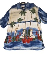 Vintage Campia Moda Hawaiian Shirt Short Sleeve Hula Girl 100% Rayon Men... - $27.34 CAD