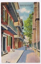 Louisiana Postcard New Orleans Pirates Alley French Quarter Vieux Carre - £2.33 GBP