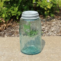 Vintage Blue Mason&#39;s Patent Quart Canning Jar - Bubbles - NO DATE! - $29.99