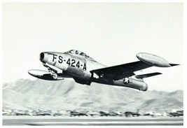 US Air Force Republic F 84E Thunderjet Military Postcard - £11.83 GBP