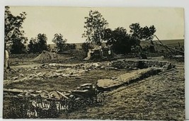 Dellvale KS GENTRY PLACE Remains after 1909 Tornado Aldine Norton Postcard B11 - £30.07 GBP