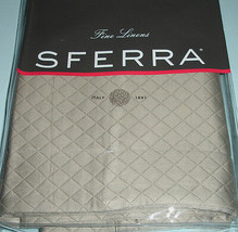 Sferra Bari Continental Euro Sham Grey Egyptian Cotton Matelasse Italy New - $54.35