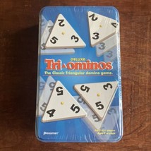 Deluxe TRI-OMINOS Classic Triangular Domino Game Pressman NEW SEALED - $23.75