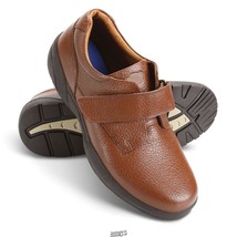 The Adjustable Fit Neuropathy Oxfords Size 8.5 Brown Dr. Comfort Shoes Chestnut - £51.53 GBP