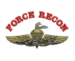 USMC Force Recon Wings with Diver Marines Embroidered Polo Shirt - $29.95+