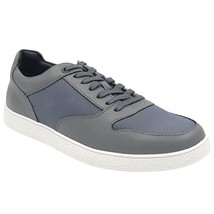 Alfani Men Lace Up Low Top Sneakers Luke Size US 10M Grey Faux Leather - £33.27 GBP