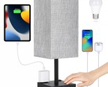 Bedside Lamp With Usb Ports - Touch Control Table Lamp For Bedroom With ... - £37.65 GBP