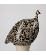 Les Ceramiques de Lussan Small Ceramic Guinea Fowl - Black Spotted White - €156,11 EUR
