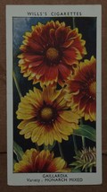 VINTAGE WILLS CIGARETTE CARDS GARDEN FLOWERS GAILLARDIA # No 21 NUMBER - £1.37 GBP