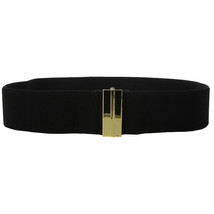 RALPH LAUREN Black Stretch Logo Interlocking Buckle Wide Belt XL - £23.46 GBP