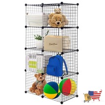 Home Organization Closet Organizers Diy 8 Cube Grid Wire Cube Shelves Easy To As - $86.10