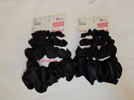Scunci Scrunchies 2 Packs 8 Scrunchies Multi Sizes Black Small to X-Large New - £11.44 GBP