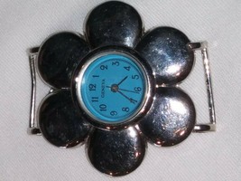 LADIES GENEVA BLUE FLOWER FACE OF WATCH JAPAN MOVT NO BAND - £8.39 GBP