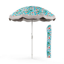 6.5 FT Beach Umbrella with Fringe Outdoor Tassel Umbrella with Push Butt... - $2,394.59 MXN