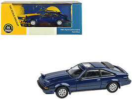 1984 Toyota Celica Supra XX Dark Blue Metallic w Sunroof 1/64 Diecast Car Parago - £20.11 GBP