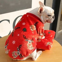 French  Fleece Sweater Winter Christmas Warm Coat Jacket Pet Dog Clothes Small M - £49.32 GBP