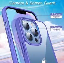 2x - Clear Purple iPhone 13 Pro Max Cases - Military Grade Drop Protection - £11.39 GBP