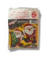 McNeill Needlepoint Santas With Tree Ornament 1980 No 1843 New Old Stock... - £14.15 GBP