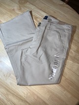 American Eagle Short Low Rise Super Stretch Khaki Pants 14 SHORT  BNWTS - £15.72 GBP