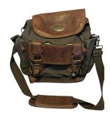 Bob Timberlake Rolling Luggage L Canvas Bag Leather Accents Carry On Lug... - $1,736.24 MXN