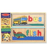 Melissa & Doug See & Spell Wooden Educational Toy With 8 Double-Sided Spelling B - £15.70 GBP