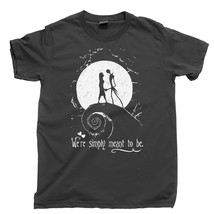 We&#39;re Simply Meant To Be T Shirt, Jack &amp; Sally Halloween Unisex Cotton T... - £11.05 GBP