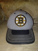Adidas Boston Bruins NHL Snapback Hat Gray Black Yellow Hockey One Size Fits All - $23.76