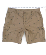 Wrangler Men&#39;s Cargo Shorts 42 Reg Beer Can Print Khaki-Beige - $29.65 CAD