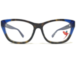 Maui Jim Eyeglasses Frames MJ2401-68PF Brown Blue Tortoise Cat Eye 52-16... - $41.88