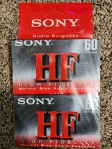2 Pack Sony High Fidelity HF 60 Minute Audio Recording Blank Cassette Tapes NEW - $4.75