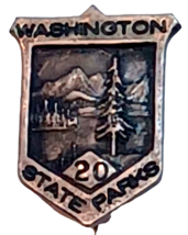 Vintage Washington State Parks Employee 20 Year Service Pin Sterling Silver - $47.47