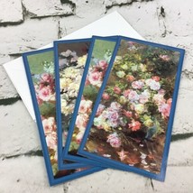 Glossy Rose Floral Notecards Lot-4 Blank Inside With Envelopes Robert Fr... - $9.89