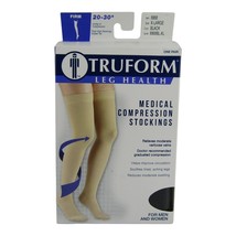 New Truform Thigh High Compression Stockings Closed Toe Black  XL 20-30 mmhg XL - $16.44