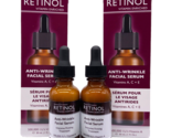 Retinol Anti-Wrinkle Facial Serum Vitamin Enriched 2x 1fl.oz Smooth,Firm - £28.29 GBP