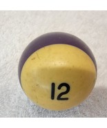 VTG Replacement Billiard Pool Ball 2 1/4&quot; Diameter Number 12 STRIPED PURPLE - £5.03 GBP